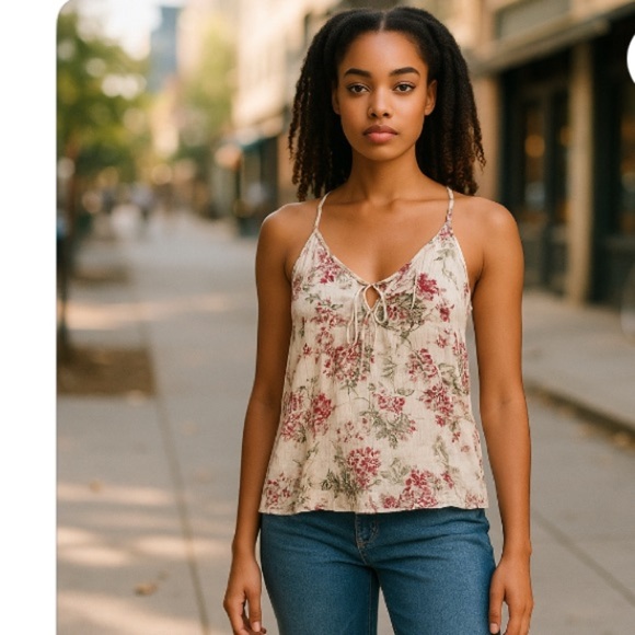 Womens Lovestitch Floral Spaghetti Strap Cami Women’s Small – Boho Tank Top - Picture 1 of 7